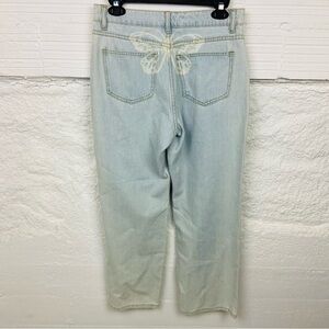 NWT BETWEEN US Y2K High rise straight denim jean butterfly print back jeans 13